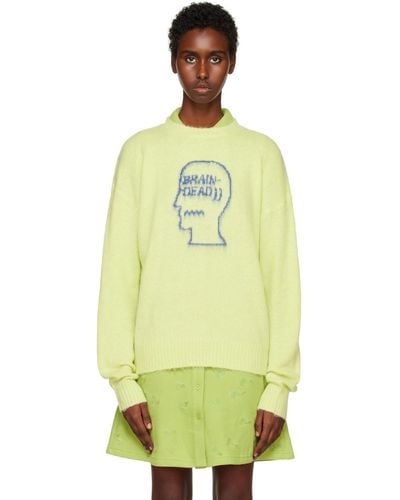 Brain Dead Superfuzz Sweater - Yellow