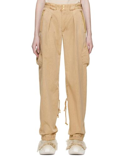 Hyein Seo Pleated Pants - Natural