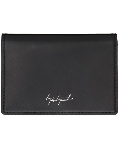 Yohji Yamamoto Black Discord Bifold Wallet