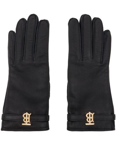 Burberry Monogram Gloves - Black