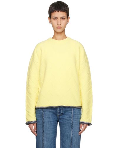 Bottega Veneta Yellow Intreccio Jumper - Orange