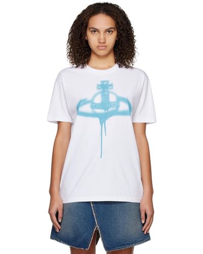 Vivienne Westwood T-shirt blanc à orbe à effet aérosol