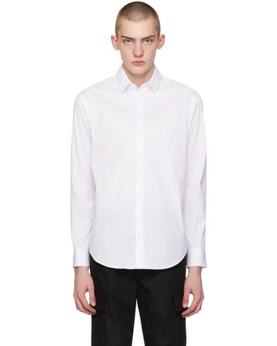 Giorgio Armani ホワイト スリムフィットシャツ