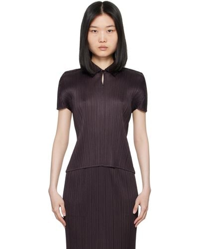 Pleats Please Issey Miyake Monthly Colours April Polo - Purple