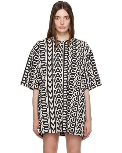 Marc Jacobs Black & Beige 'the Monogram' T-shirt