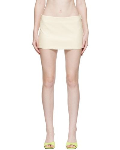 Miaou Off-white Fig Miniskirt - Multicolour