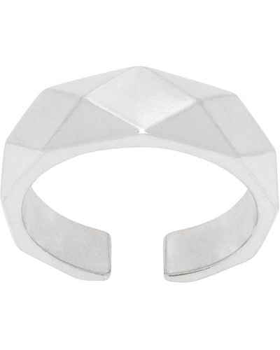 Isabel Marant Silver Open Band Ring - White