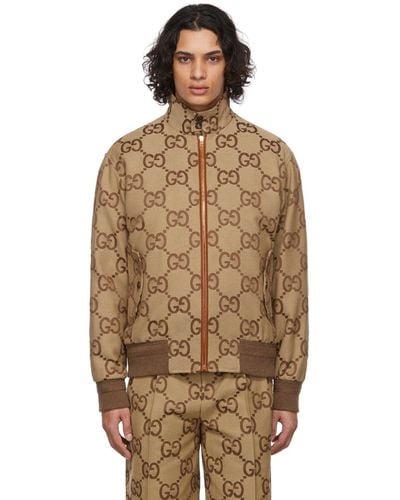 Gucci ジャンボGGキャンバス ジャケット, Size 50, ベージュ, ウェア - ブラウン
