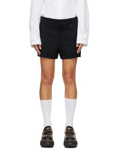 WOOYOUNGMI Black Creased Shorts