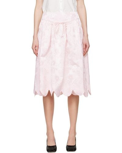 Sandy Liang Greta Midi Skirt - Pink