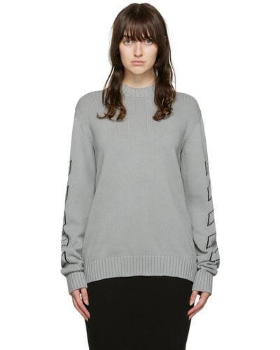 Off-White c/o Virgil Abloh Off- Diag Sweater - Grey