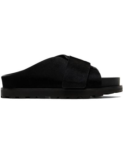 Jil Sander Velcro Sandals - Black
