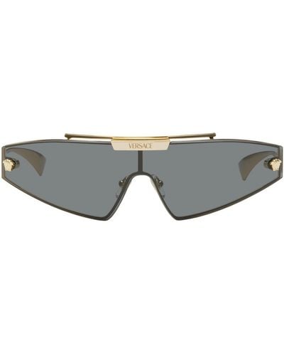Versace Gold Shield Sunglasses - Black