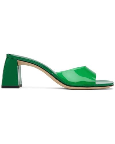 BY FAR Green Romy Heeled Sandals