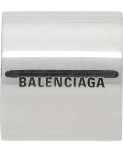 Balenciaga Bijou d'oreille unique garage argenté - Métallisé