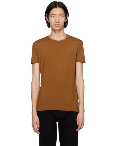 Zegna Brown Crewneck T-shirt - Black