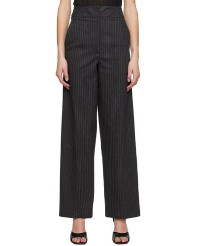 Elleme Curved Stitched Trousers - Black