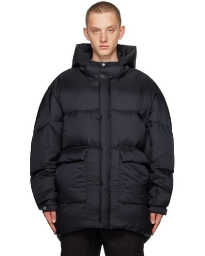 WOOYOUNGMI Black Quilted Down Jacket - Blue