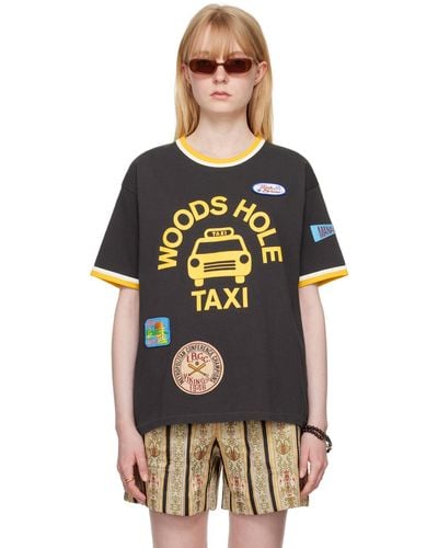 Bode Discount Taxi Tシャツ - ブラック