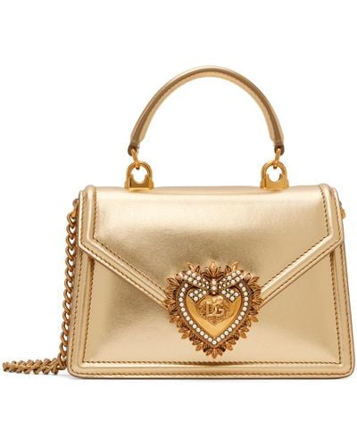 Dolce & Gabbana Dolce&gabbana Gold Small Devotion Bag - Metallic