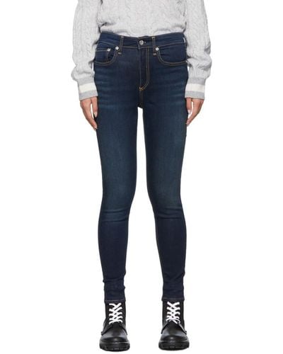 Rag & Bone Nina High - Rise Ankle Skinny Jeans In Car - Blue