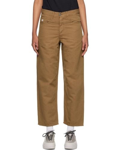 C.P. Company C.p. Company Brown Five-pocket Pants - Natural