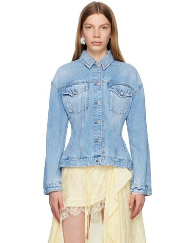 Acne Studios Blue Hourglass Denim Jacket