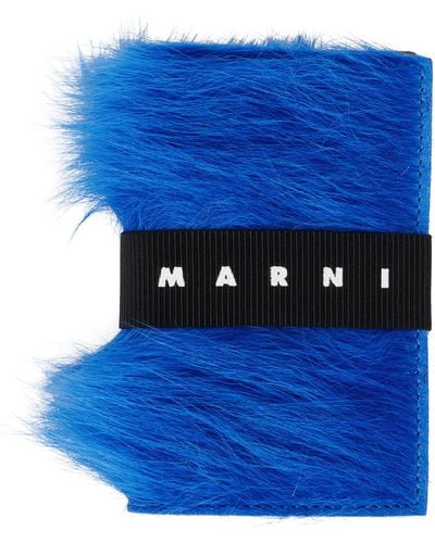 Marni Blue Tri-fold Wallet