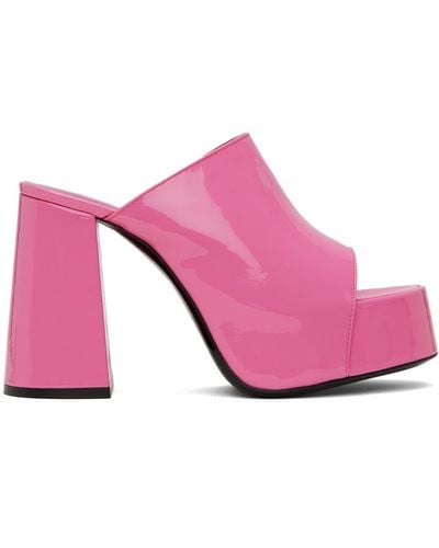 BY FAR Pink Brad Heeled Sandals