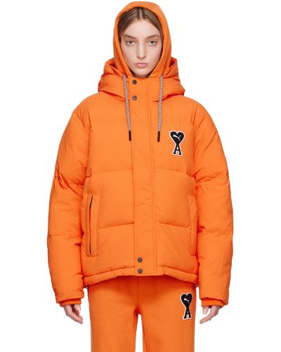Ami Paris Orange Puma Edition Puffer Jacket