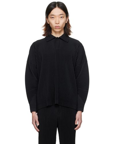 Homme Plissé Issey Miyake Polo monthly color january noir