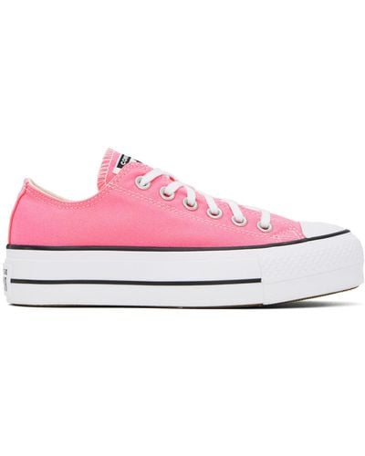 Converse Pink Chuck Taylor All Star Lift Sneakers - Black