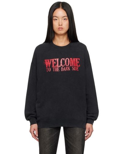 R13 Black 'welcome To The Dark Side' Sweatshirt