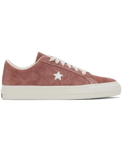 Converse Burgundy One Star Pro Trainers - Black