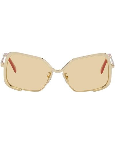 Marni Gold Retrosuperfuture Edition Unila Valley Sunglasses - Black
