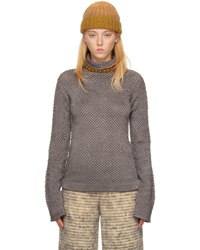 Isa Boulder Pull armour gris - Marron