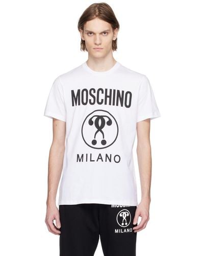 Moschino ホワイト プリントtシャツ