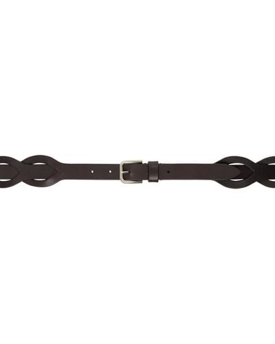 Dries Van Noten Brown Leather Belt - Multicolor