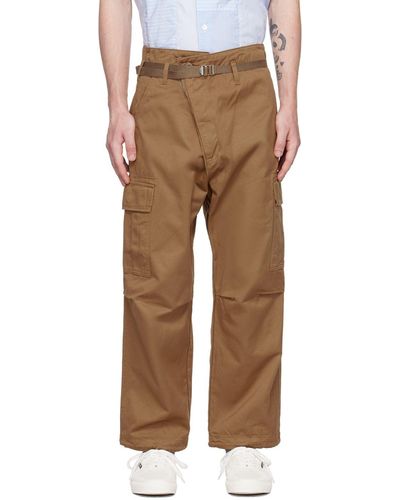 Comme des Garçons Brown Belted Cargo Pants - Multicolor