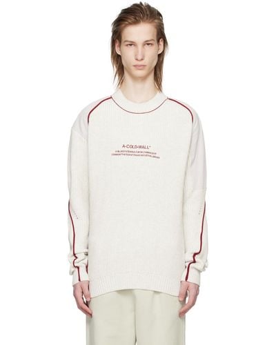 A_COLD_WALL* * Off-white Dialogue Sweater - Multicolor
