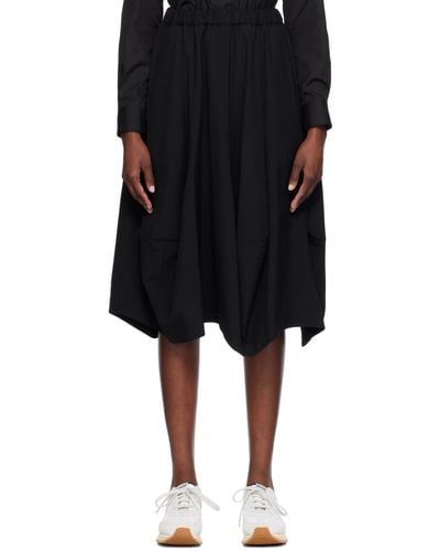 Comme des Garçons Comme Des Garçons Comme Des Garçons Black Paneled Midi Skirt