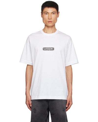 Givenchy ホワイト ロゴプリント Tシャツ