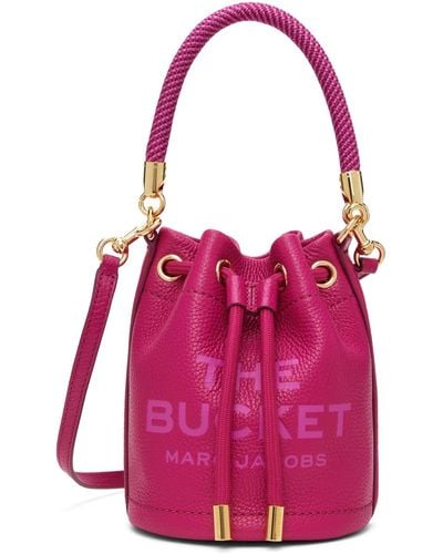 Marc Jacobs Mini sac seau 'the bucket' rose en cuir