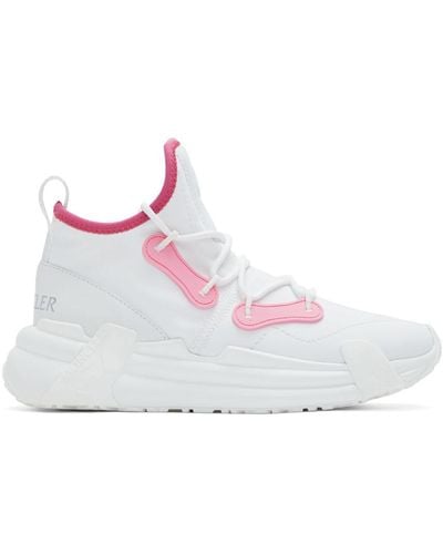 Moncler White & Pink Lunarove Sneakers - Multicolour