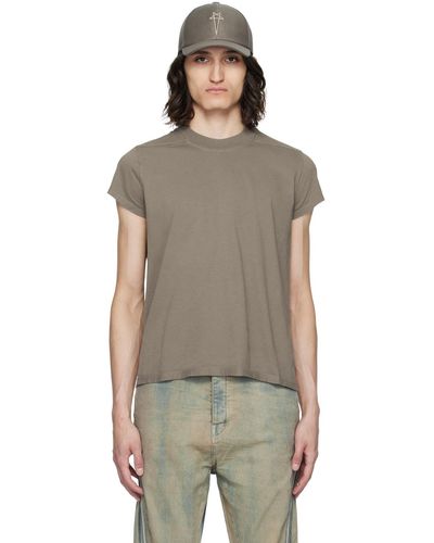 Rick Owens T-shirt ajusté gris à couture horizontale aux épaules - Multicolore