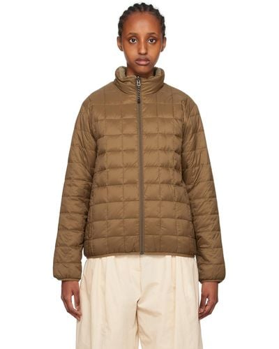Taion Quilted Reversible Down Jacket - Brown