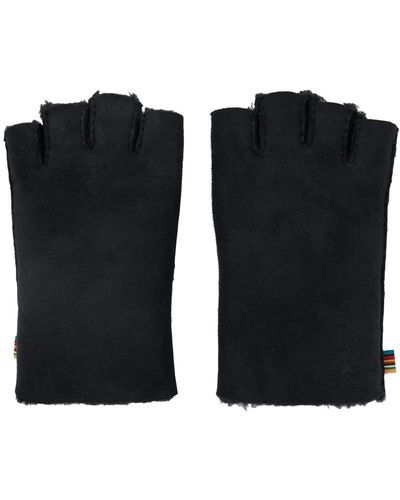 Paul Smith Navy Fingerless Gloves - Black