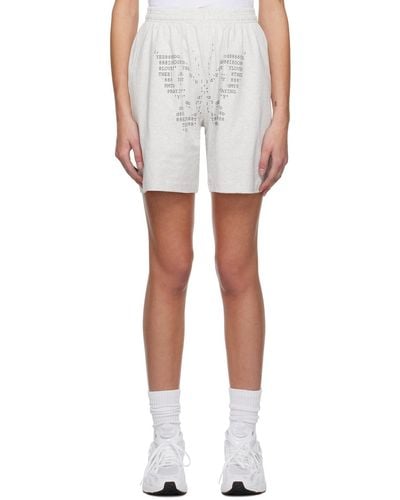 PRAYING Ssense Exclusive Butterfly Shorts - White