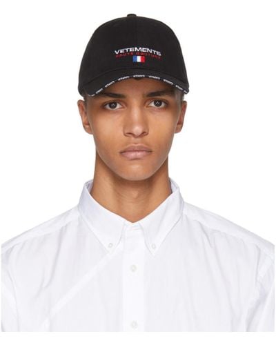 Vetements Black Haute Couture Logo Baseball Cap