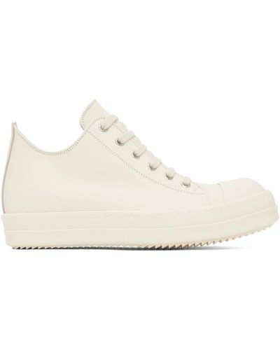 Rick Owens Off-white Low Sneakers - Black
